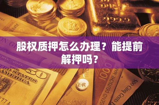 北京股权质押怎么办理？能提前解押吗？
